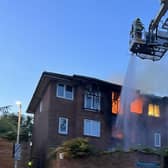 A fire broke out at a residential property in Saunders Park View