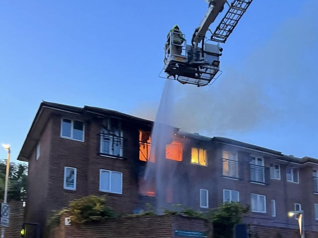 A fire broke out at a residential property in Saunders Park View