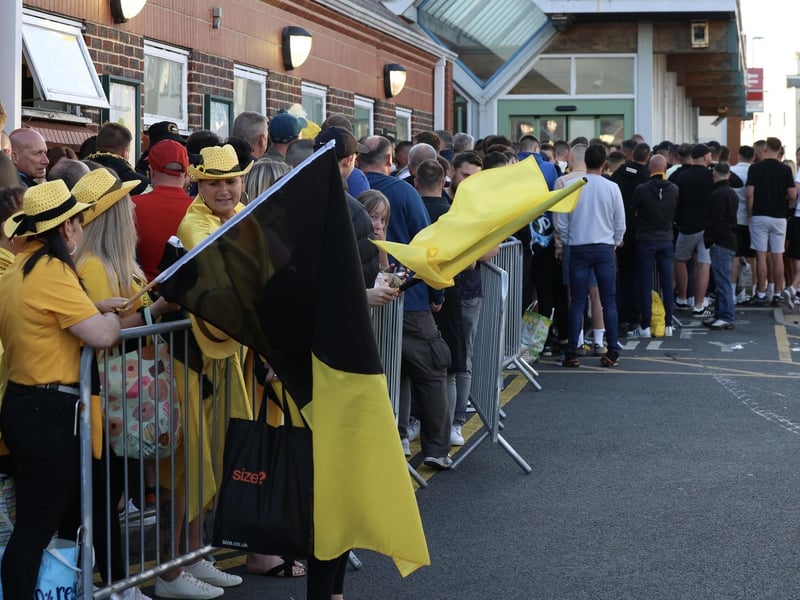 Littlehampton Town fans and players at Wembley for the FA Vase final
