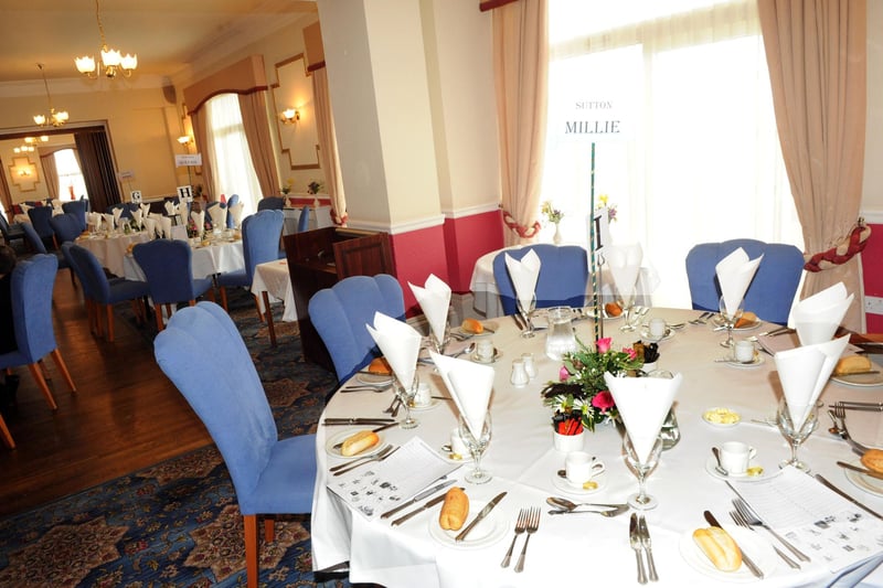 Tables all laid for the last luncheon at The Beach Hotel in Worthing