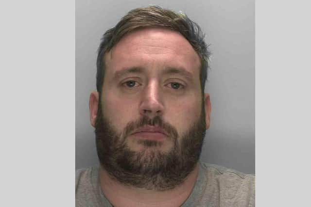 Police officers are appealing for information to find Glenn Waters, 36, who is wanted on recall to prison. Photo: Sussex Police
