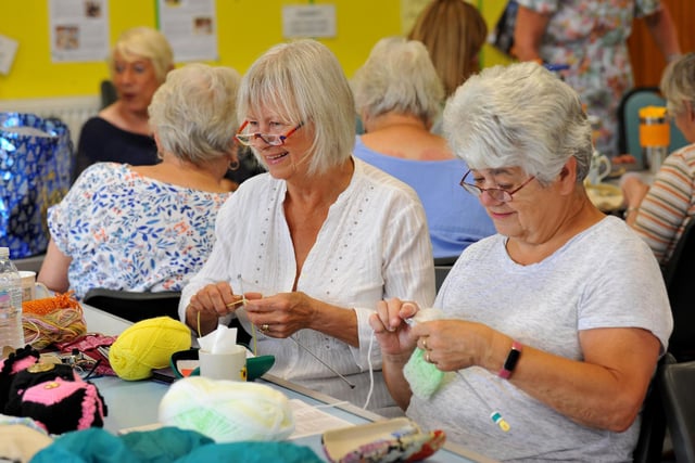 Arcade Knitters make various things for local charities