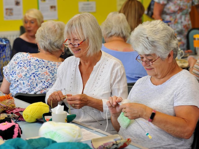 Arcade Knitters make various things for local charities