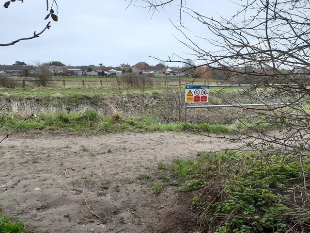 Turn left here and then turn right over the concrete roadbridge to get back out to Rife Way and on to Ferring Village Green