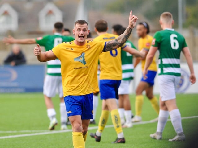 Action from Lancing's win over Corinthian in the Isthmian south east division