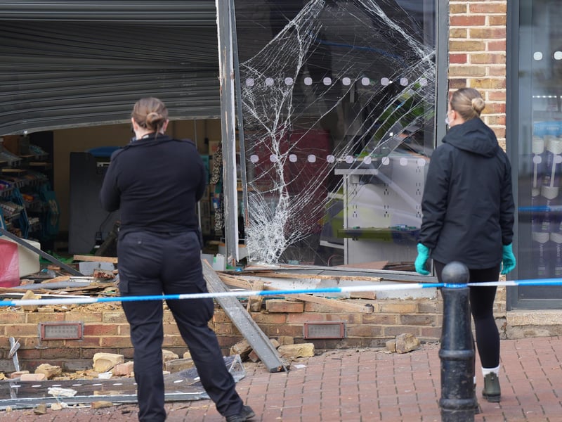 The damaged front of the Co-op in Lindfield. Photo: Eddie Mitchell