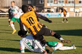 The Rocks dig in at Folkestone - but it ended in defeat | Picture: Trevor Staff