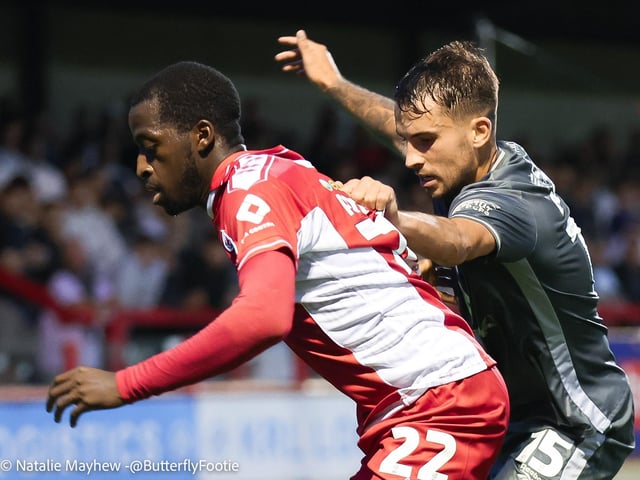Crawley Town drew 1-1 with MK Dons at the Broadfield Stadium - here are fans, actions and goal celebrations