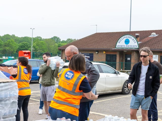 Southern Water customers have flocked to a bottled water station in Billingshurst after Horsham District was left with 'no water' following a ‘failure’ at one of the company’s supply works.