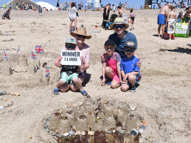 Winner of the under fives, judged by Littlehampton Organisation of Community Arts (LOCA) volunteers was Geoffrey, who created a jellyfish using natural materials found on the beach.