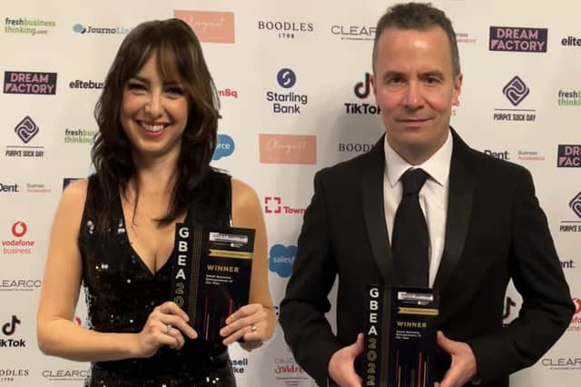 Naomi and Davies Roberts at the Great British Entrepreneur Awards