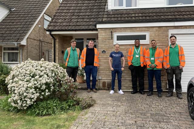 The CityFibre team at the first install in Crawley