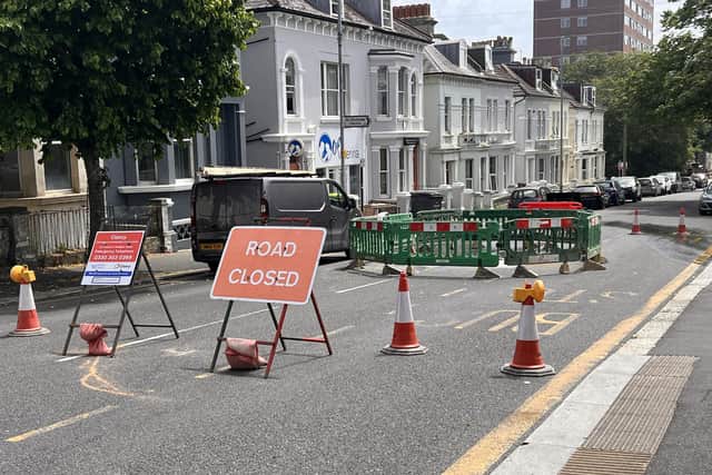 A water leak which closed London Road in St Leonards has been repaired, Southern Water have confirmed. Picture: JL
