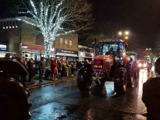 The Arundel Illuminated Tractor Run 2025 in Rustington, which it was visiting for the first time