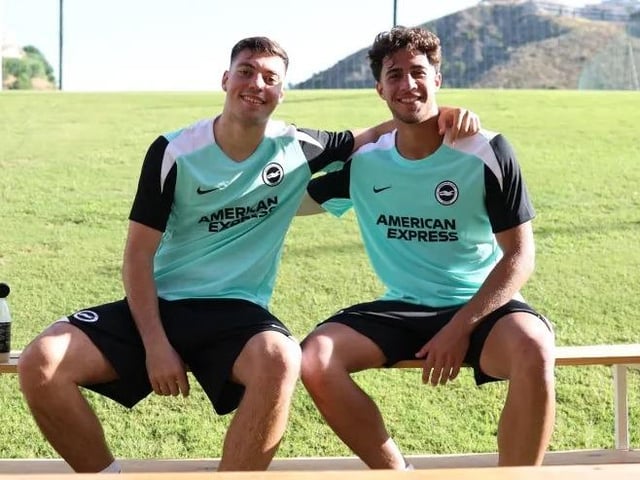 The talented young Greek (pictured here with Kostoulas) signed for £22m and will be pushing for first team minutes.