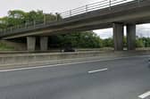 There has been a report that all lanes were stopped due to a police incident on the M23. Photo: Google Street View