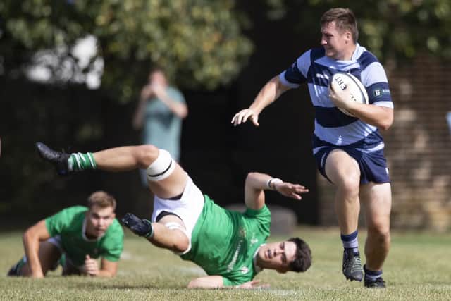 Action from Chichester's battle with Lonndon Irish Wild Geese | Picture by Chris Hatton