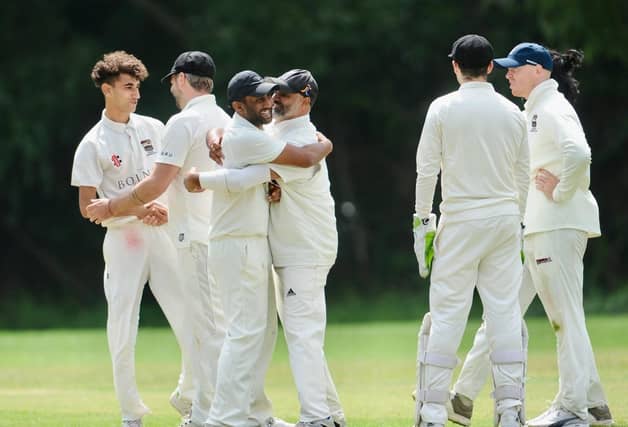 Action from Portslade CC v Bolney CC in Division 4 East of the Sussex Cricket League