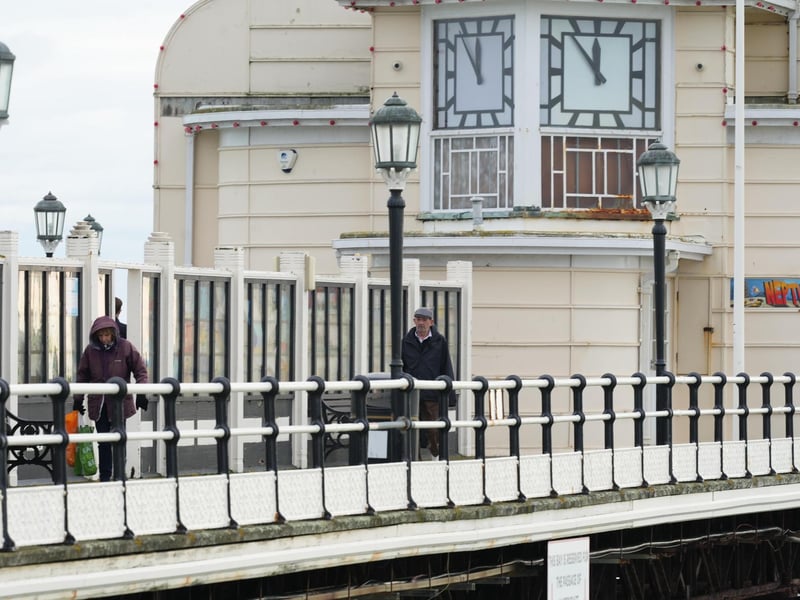 Photos taken today (Wednesday, December 4) show members of the public sitting down or taking a stroll on the pier – which had been closed since October 10 due to storm damage.