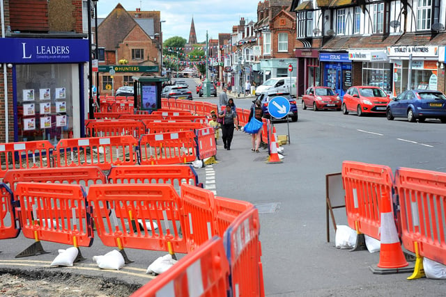 The Western Gateway and Station Improvements Scheme has started in Burgess Hill. Pictured: Station Road