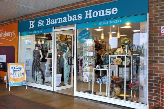 St Barnabas House charity shop at Lyon's Farm, Worthing. Pic S Robards SR2206082