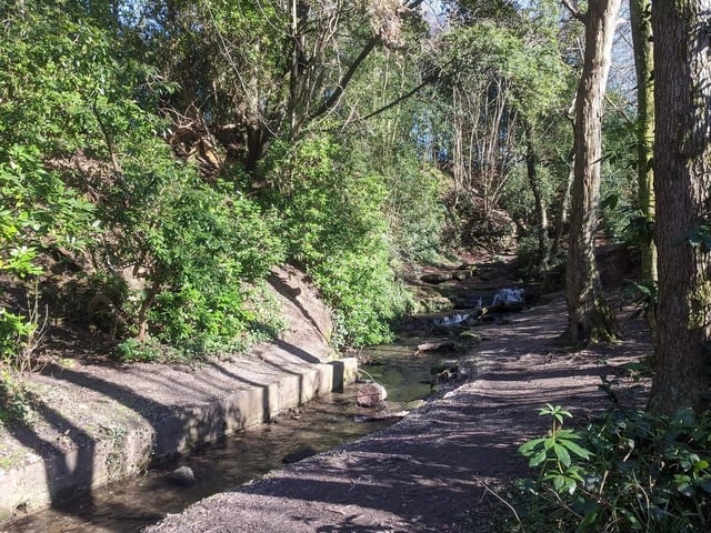 You could carry on up the river by staying on the left bank and this will take you to another lovely waterfall.
