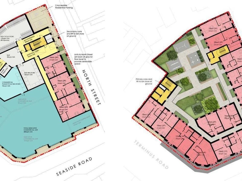 Proposed layout of the ground and first floor