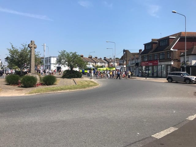 Protestors in Bexhill at the No to Northeye demonstration on June 10. Picture by Keep it Reel Media