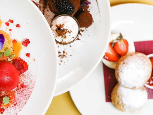 The pretty afternoon tea at Terre à Terre