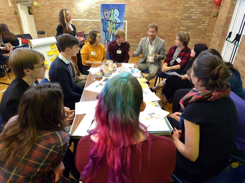 Prince Harry and Meghan Markle, the Duke and Duchess of Sussex, visit Joff Youth Centre in Peacehaven.