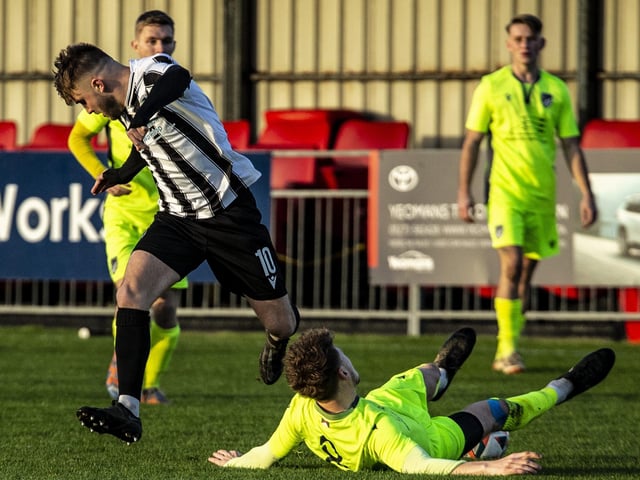 Action from Peacehaven and Telscombe's win over Bexhill United in the SCFL premier