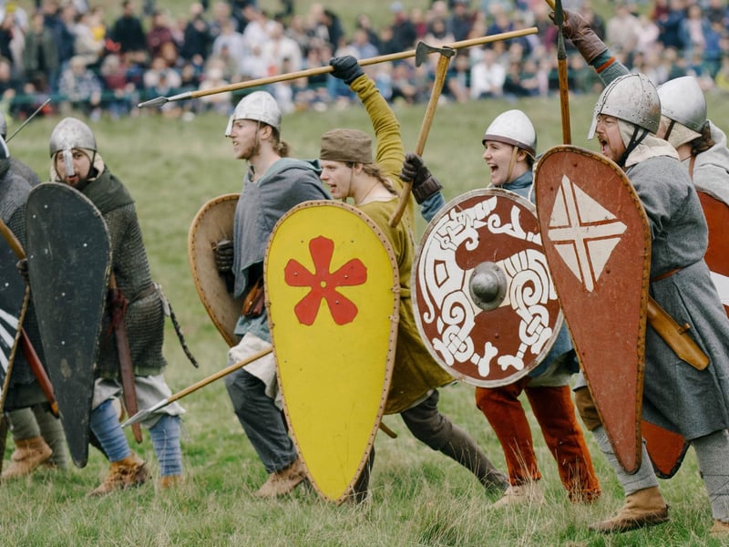 Battle of Hastings reenactment at Battle Abbey 2025. Pic supplied by Tom Arber/English Heritage.