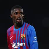 Ousmane Dembele looks on during the match between FC Barcelona and the A-League All Stars at Accor Stadium on May 25, 2022 (Photo by Matt King/Getty Images)
