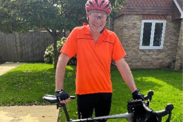 Adam Sims is taking on the challenge of cycling the UK mainland coastline to raise money for better mental health. Picture: Submitted