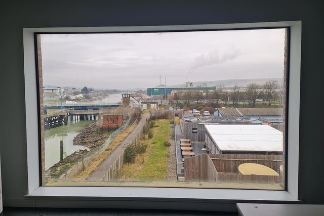 Views of the river from an office window. Photo: Izzi Vaughan