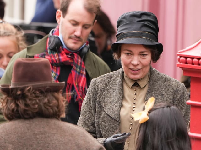 Filming continues in Arundel for Wicked Little Letters, starring Olivia Colman and Jessie Buckley. Photo: Eddie Mitchell
