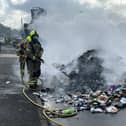 West Sussex Fire and Rescue Service sent crews to the scene of a refuse truck fire on Castle Road, Worthing.