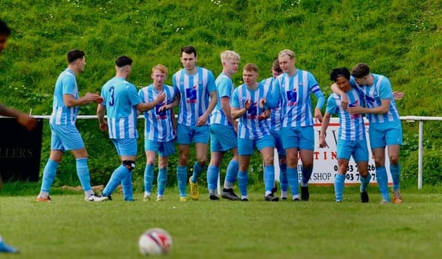 Action from Worthing United's win at home to Mile Oak in the SCFL Division 1