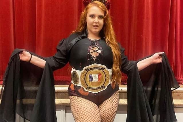 The official SWF women’s champion “The Deadly one” Nightshade. 