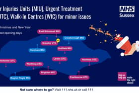 Minor Injury Units and Urgent Treatment Centres acreoss Sussex
