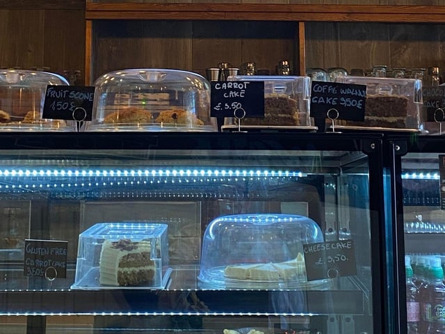 Coffee and cake are also on the menu