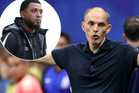Thomas Tuchel shows his frustration during England's World Cup semi-final with Argentina and, inset, Colin Kazim-Richards