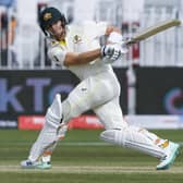 Steve Smith in Test action for Australia at the Rawalpindi Cricket Stadium in Rawalpindi last March (Photo by Aamir QURESHI / AFP, via Getty)