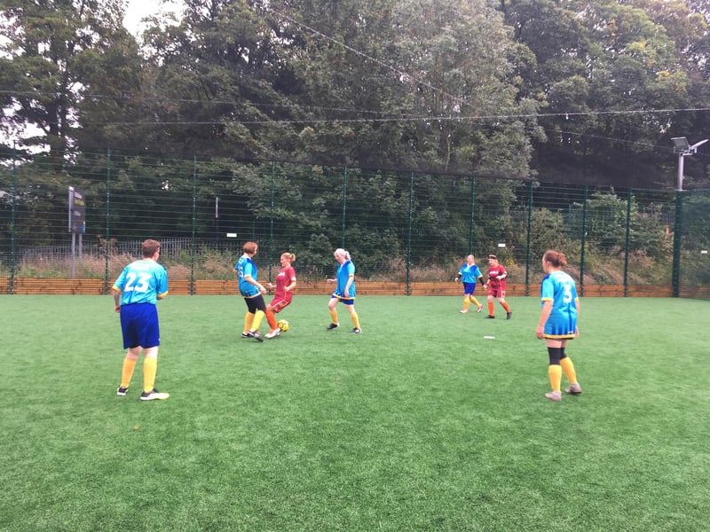 Women's walking football at the Withdean
