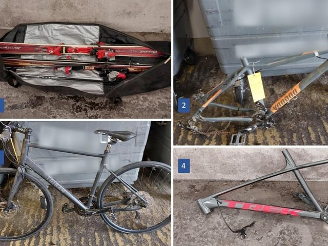 All of the items, which were uncovered in Brighton, have been seized and it is suspected that they were stolen.