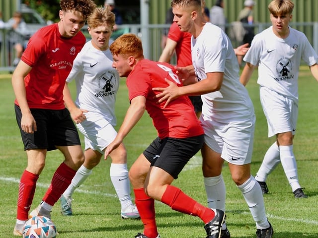 Action from Eastbourne United's 4-2 FA Vase win at Arundel FC