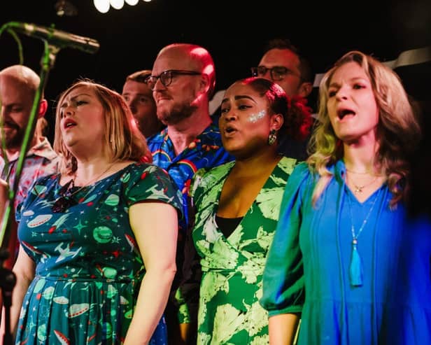Some Voices Brighton choir onstage at the Hope &amp; Ruin