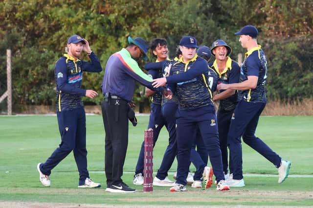 Hastings celebrate their win against Preston Nomads | Picture: Craig Nowlan