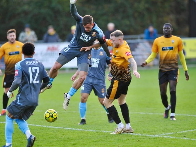 Littlehampton Town and Three Bridges played out a seven-goal thriller at The Sportsfield on Saturday with the home side coming out on top 4-3. Photographer Stephen Goodger was there to catch the action