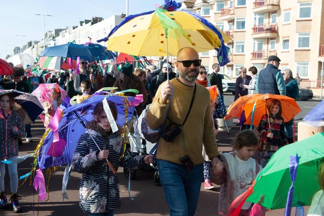 Fat Tuesday's Umbrella Parade 2023. Photo by Frank Copper.